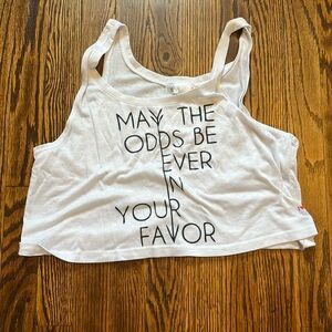 Fresh Tops Hunger Games white tank top size S